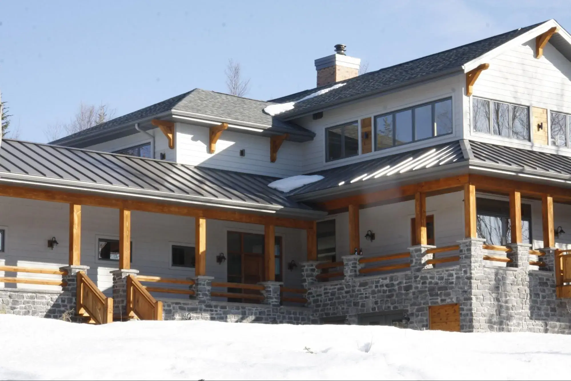 Chalet Boréal, Maison 4 saisons · bois & pierre, Lac-Beauport (Québec)